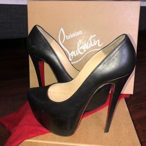 Christian Louboutin Black Daffodile Pumps